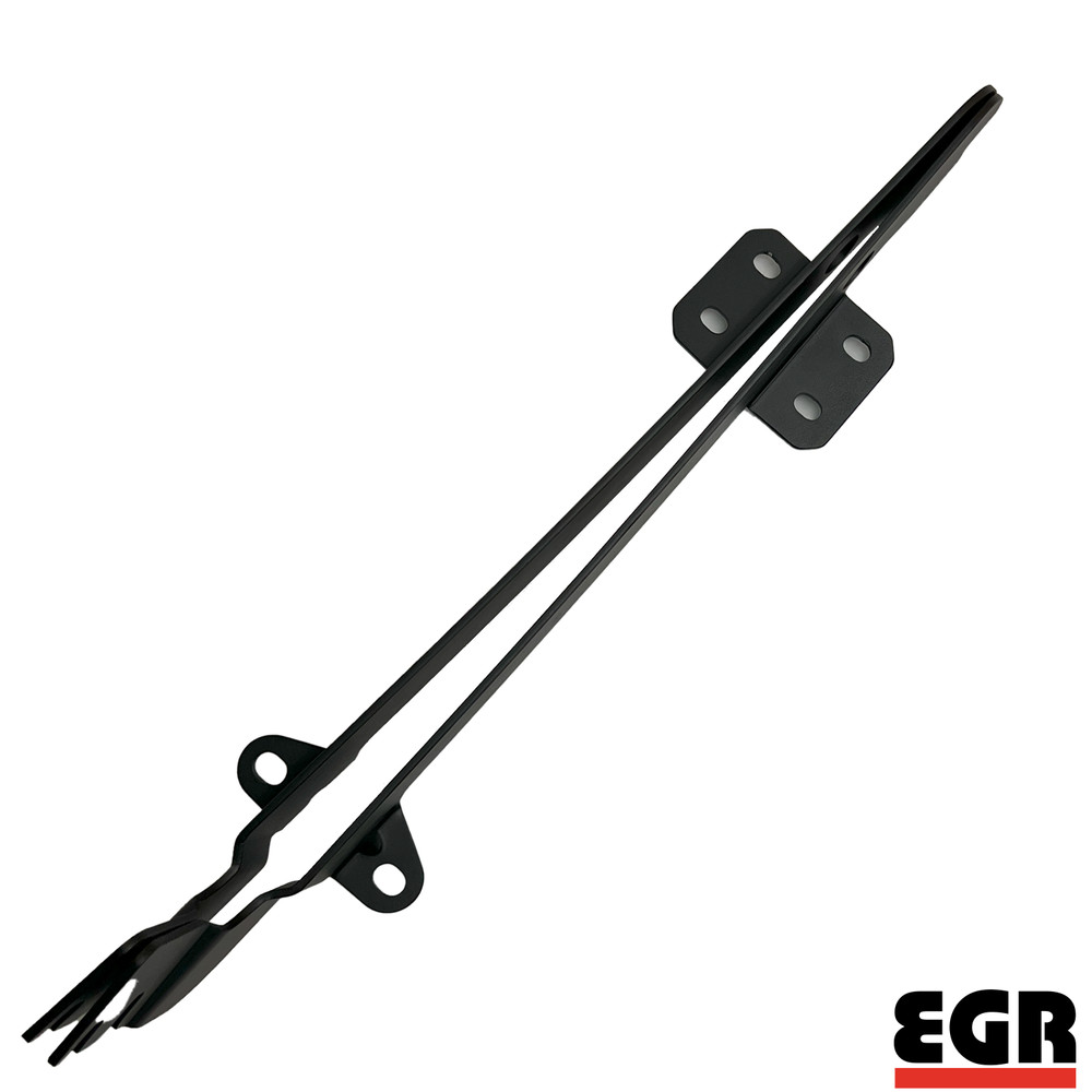 Tundra + weight up high = bed flex. The composite bed has too much give, so campers and racks work the rails until cracks show. EGR Bed Support Braces reinforce that span, add rigidity, and keep the bed tracking straight under load. Build it right before you bolt the gear on.