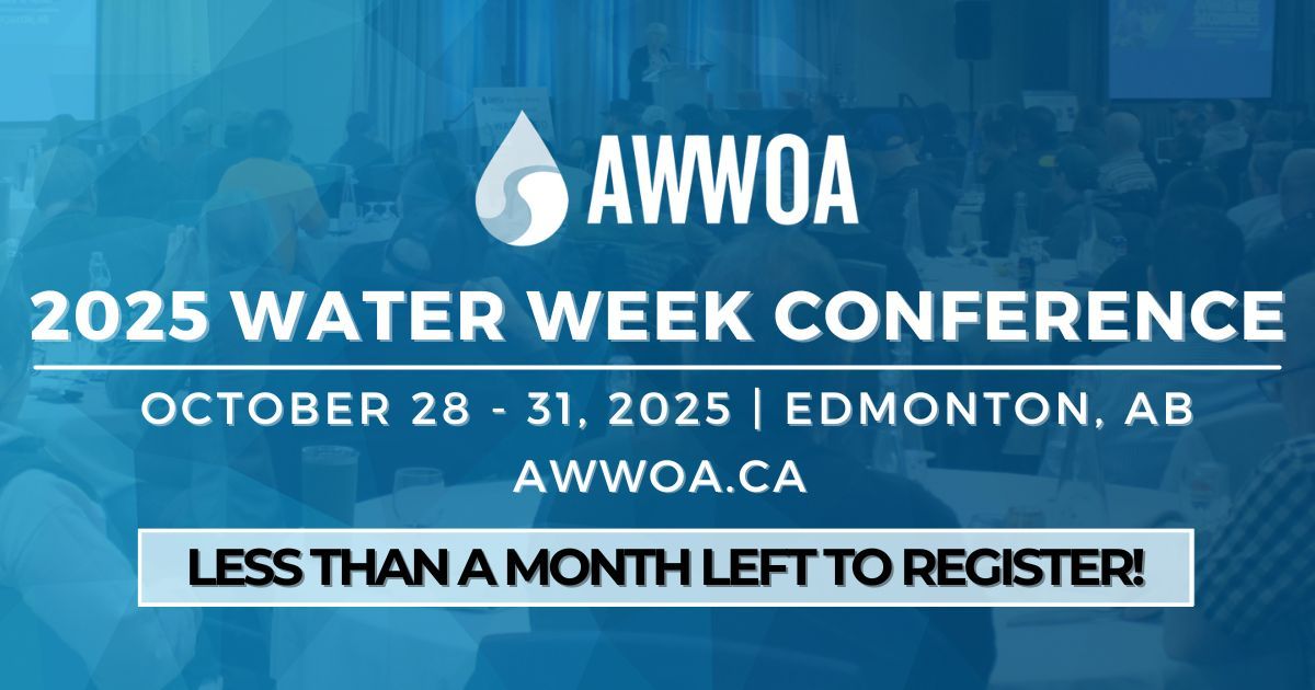 Don't miss out. The #WaterWeek2025 Conference is only one month away! 

Conference registrations are accepted online until October 23, 2025.

Visit our website for full Conference details and to register: awwoa.ca/events/water-w….