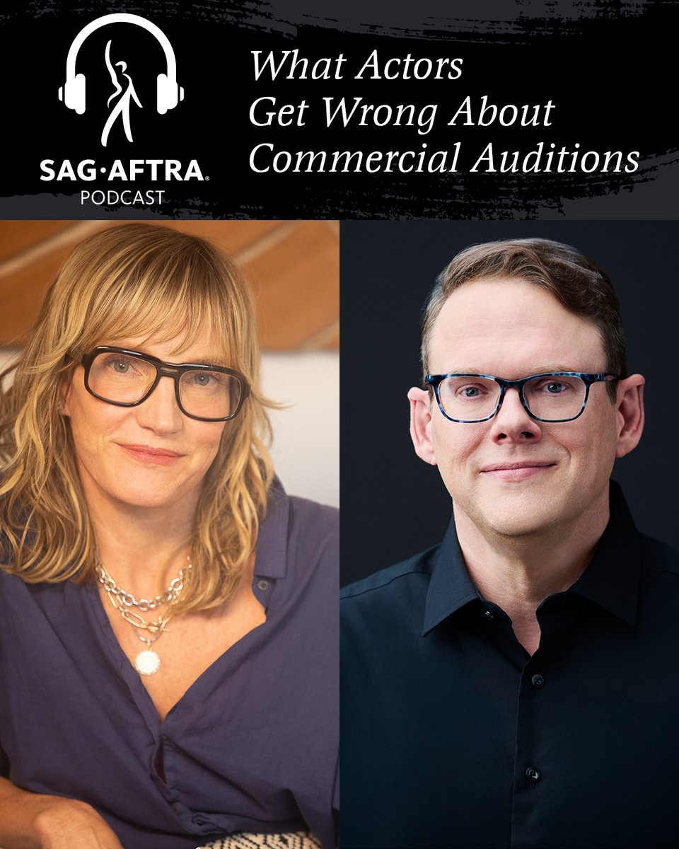 SAG-AFTRA NED &amp; Chief Negotiator Duncan Crabtree-Ireland and casting director Alyson Horn discuss commercial auditions. Listen now for invaluable insight! 🎧 ow.ly/Zeco50X381F
