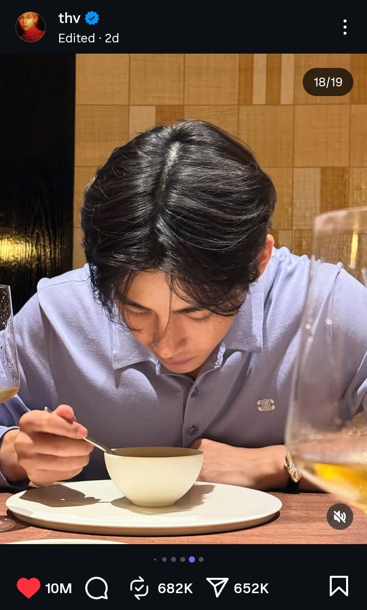 V latest Instagram post “six months have passed” has surpassed 10M likes and 682k repost.