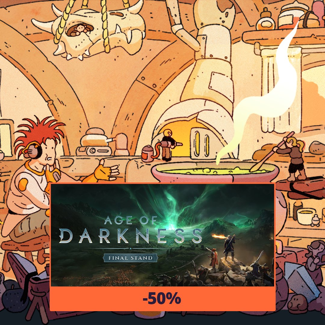 PlaySide's tweet image. Double the strategy, double the sale!

Until October 6, both Age of Darkness: Final Stand &amp;amp; Thrive: Heavy Lies the Crown are 50% off.

Build your Kingdom to fight hordes of nightmares and establish a multi-province empire to flex your strategic skills ⚔️

store.steampowered.com/publisher/Play…