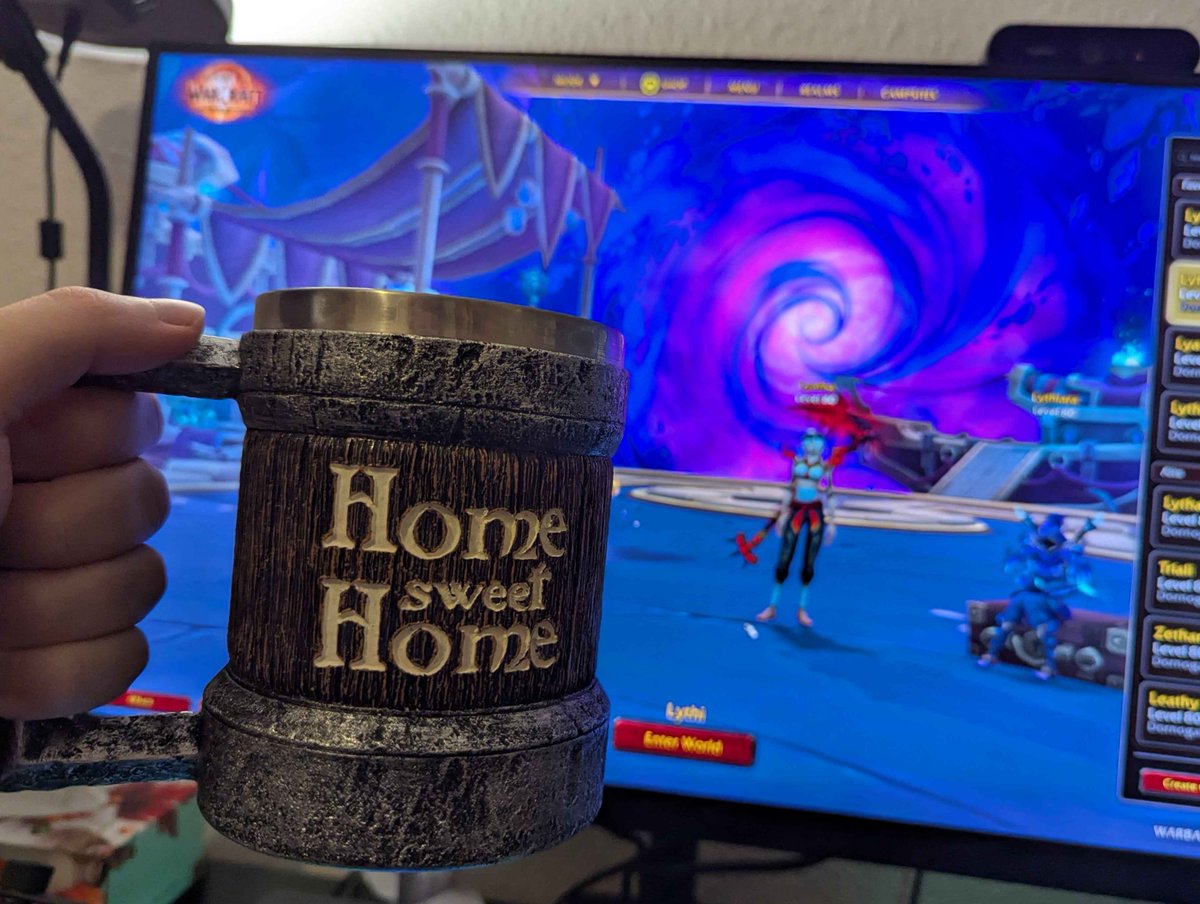 Christian 'Lythi' Oeser (@lythiara) on Twitter photo The perfect thing to be greeted by after a weekend trip.
Home Sweet Home indeed, this Tankard is amazing.
Thank you so much for hooking me up <a href="/Warcraft/">World of Warcraft</a>.
Can't wait to raise a drink to the Midnight Deep Dive and Q&A on Wednesday!
Prost!
#gifted | #WoW_Partner The perfect thing to be greeted by after a weekend trip.
Home Sweet Home indeed, this Tankard is amazing.
Thank you so much for hooking me up <a href="/Warcraft/">World of Warcraft</a>.
Can't wait to raise a drink to the Midnight Deep Dive and Q&A on Wednesday!
Prost!
#gifted | #WoW_Partner