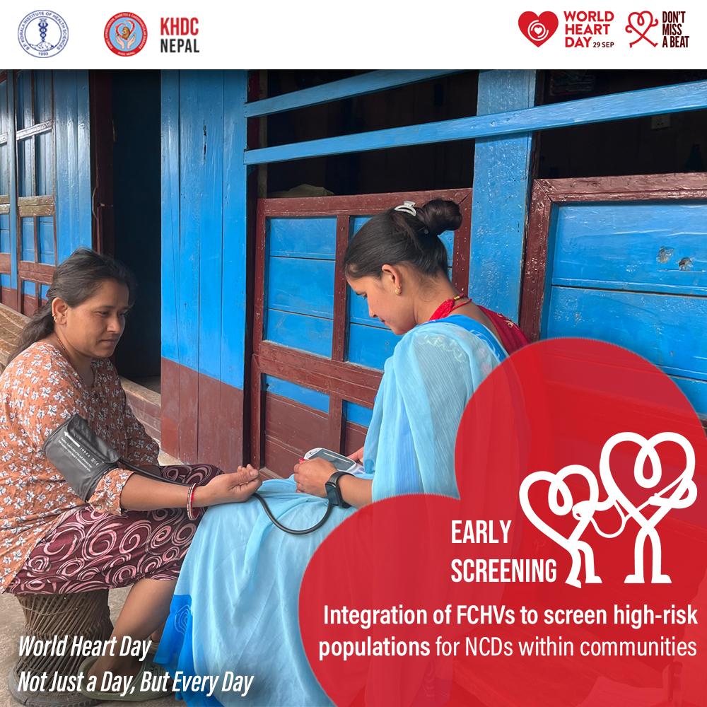 khdc_nepal's tweet photo. Join Hands with KHDC 
In our mission to prevent premature deaths and reduce complications from NCDs

🫀 Each year, Cardiovascular Disease (CVD) claims over 20.5 million lives
Up to 80% of premature CVD deaths are preventable

💓 #DontMissABeat!
🌍 #WorldHeartDay2025 https://t.co/57DJWCdmmb