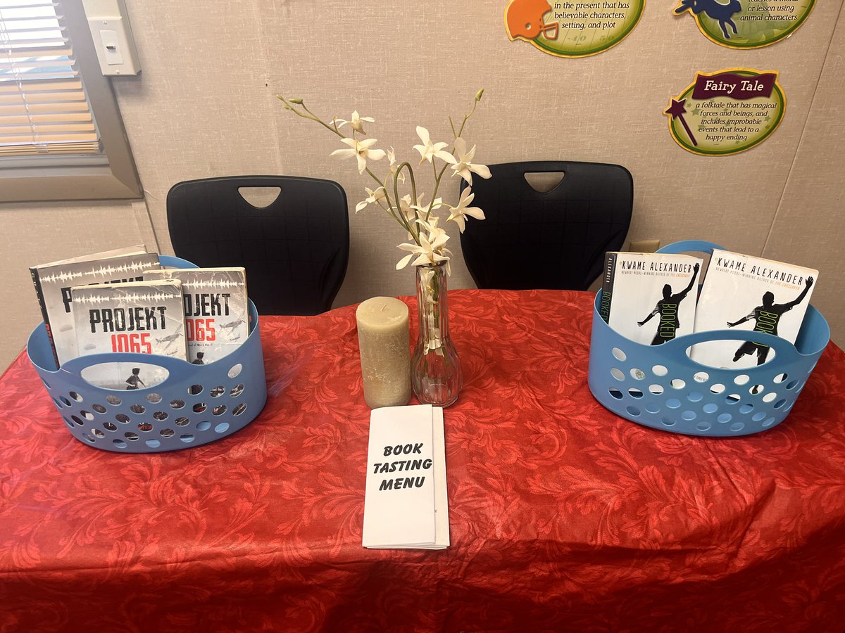 Excited for our "book tasting" today!