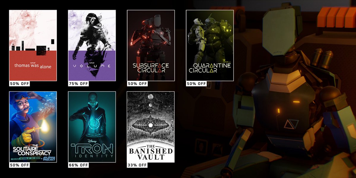 BithellGames's tweet image. Happy Steam Autumn Sale! 🍂🎃

You deserve some new video games, and all of ours are discounted for the next 7 days (with a couple as low as £2.39). Go pick them up for yourself or gift them!