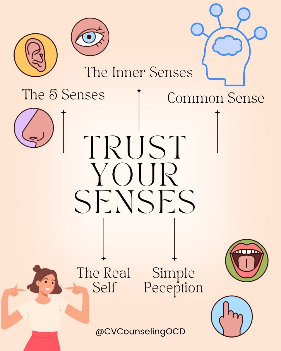 CVCounselingOCD's tweet photo. What do you trust more — what you see, hear, and know right now, or what your mind says could happen?
ICBT helps you return to the reality of your senses instead of chasing endless “what ifs.”
🔑 Recovery is about trusting the world as it is, not as your fear imagines it to be. https://t.co/7DUevt4PGB