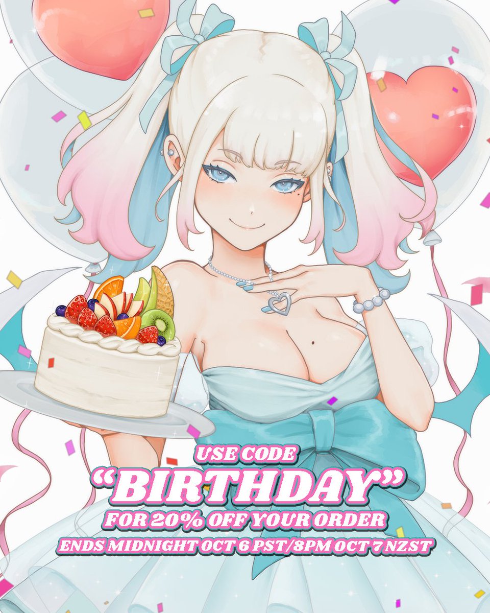New goods available now at kumanz.com ! 🥳 This week is my bday! Use code BIRTHDAY for 20% off this week ♡