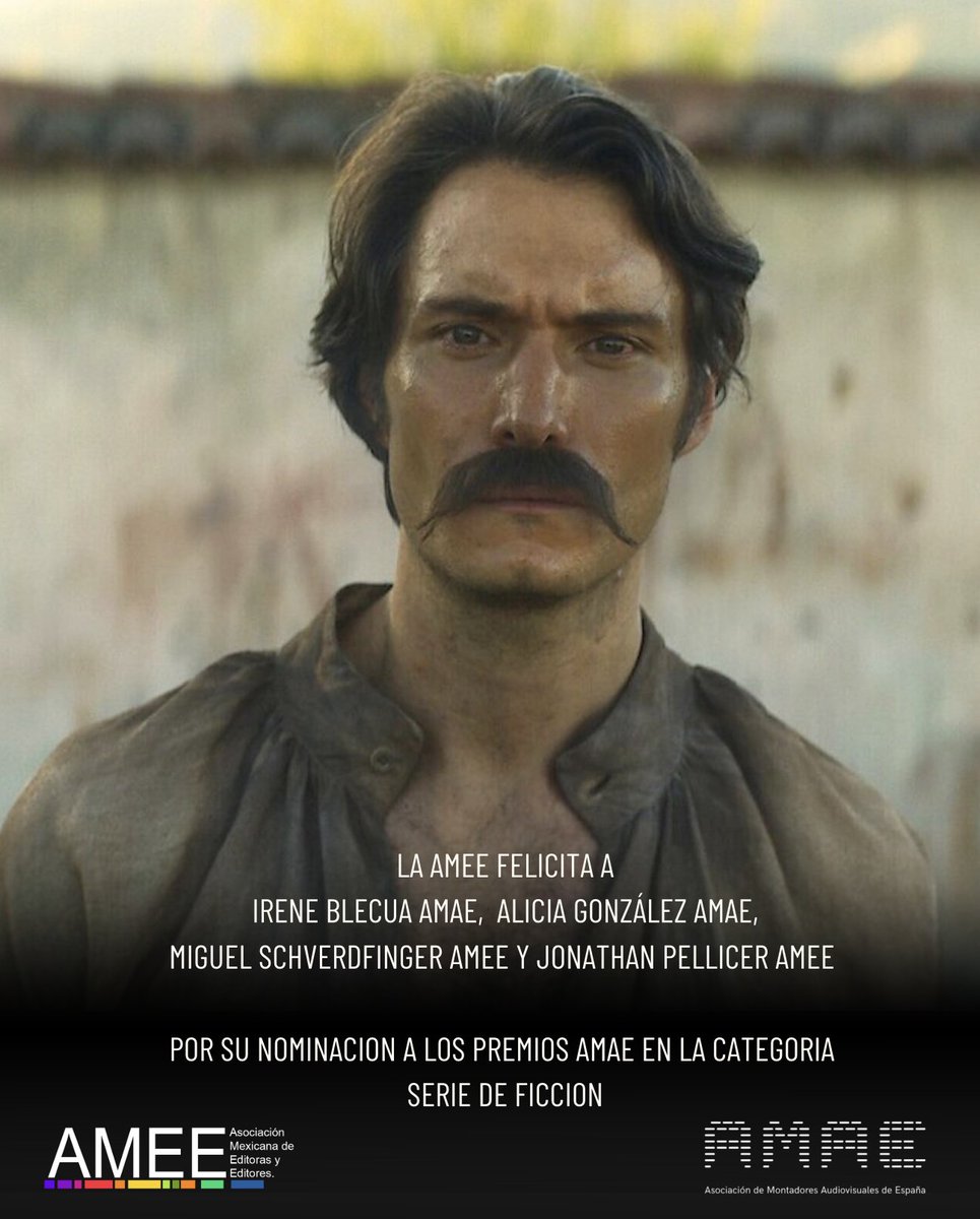 ✨Felicitamos a Irene Blecua AMAE, Alicia González AMAE  , Miguel Schverdfinger AMEE y Jonathan Pellicer AMEE  por su nominación a los Premios <a href="/AMAE_pro/">AMAE Asociacion Montadores Audiovisuales de España</a>  en la categoría Serie de Ficción

#AMEE #Edición #PremiosAMAE #SerieDeFicción