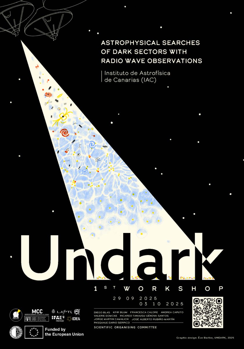 IAC_Astrofisica's tweet image. 🌌 El IAC celebra el 1er Workshop #UNDARK (29 sep–3 oct), reuniendo a especialistas internacionales para explorar los secretos del universo oscuro.

📢 Charla abierta al público: 30/09, 19:00 h, en la @RSEAP_Tenerife, por J.A. Rubiño (IAC).

👉+info: iac.es/es/divulgacion…