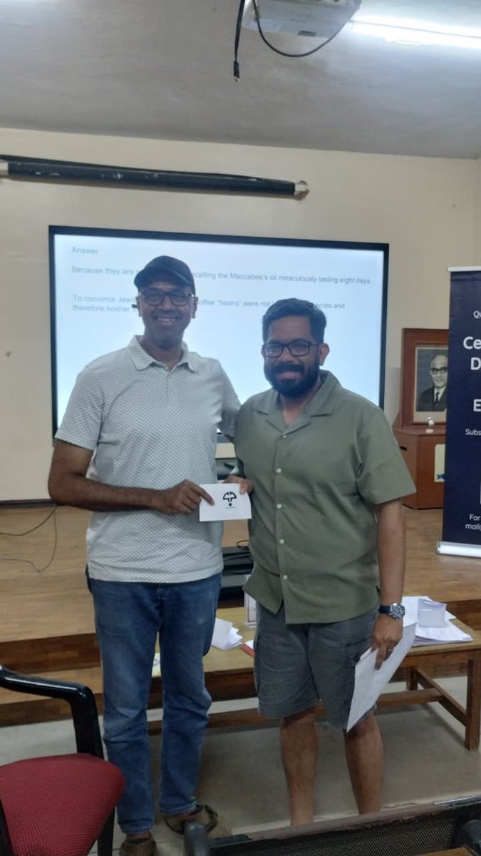 quizfoundation's tweet image. The 200-question QFI Grandmaster 2025, aka The Alternate-Year-JK-Srinath Quiz, was held yesterday. With @srinathb  as the QM this year, predictably Jayakanthan won it this time. Ravi Mundoli (@choultry) and Kiran Vijayakumar rounded up the podium, taking the 2nd and 3rd places.