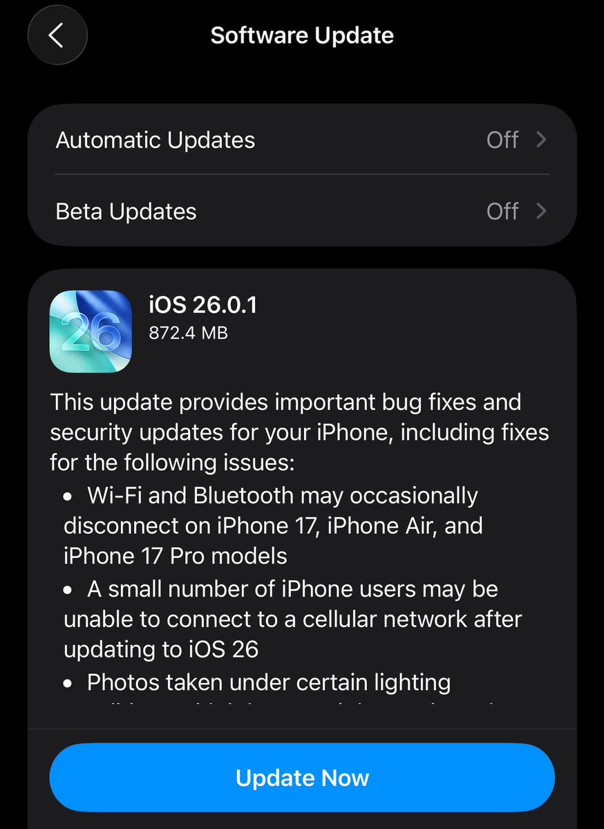 It’s Finally Here iOS 26.01 is Out!