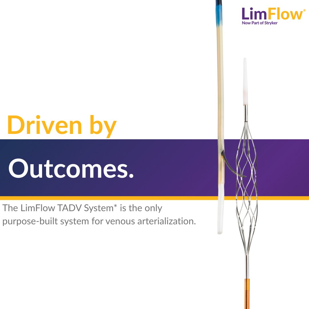 CLI_LimFlow's tweet image. As we wrap up #PAD Awareness Month, LimFlow continues to redefine what’s possible for patients with #CLTI.

The #LimFlow TADV System is the only purpose built system for venous arterialization. 

#PADAwareness #LimFlow #TADV #LimbSalvage