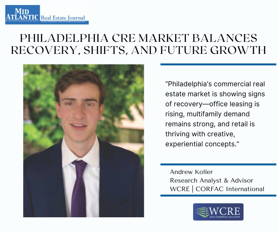 Philly CRE heats up 🔥
🏢 Office up (<a href="/Chubb/">Chubb</a> HQ)
🏘️ Multifamily steady
🏭 Industrial solid
🛍️ Retail thriving (<a href="/F1ArcadeUSA/">F1® Arcade USA</a>)
Read more from Andrew Koller of <a href="/WCRE1/">WCRE | CORFAC International</a> | <a href="/CORFACIntl/">CORFAC International</a> in our Fall Preview: online.flippingbook.com/view/57940092/6
#MAREJ #Philadelphia #CRE #FallPreview