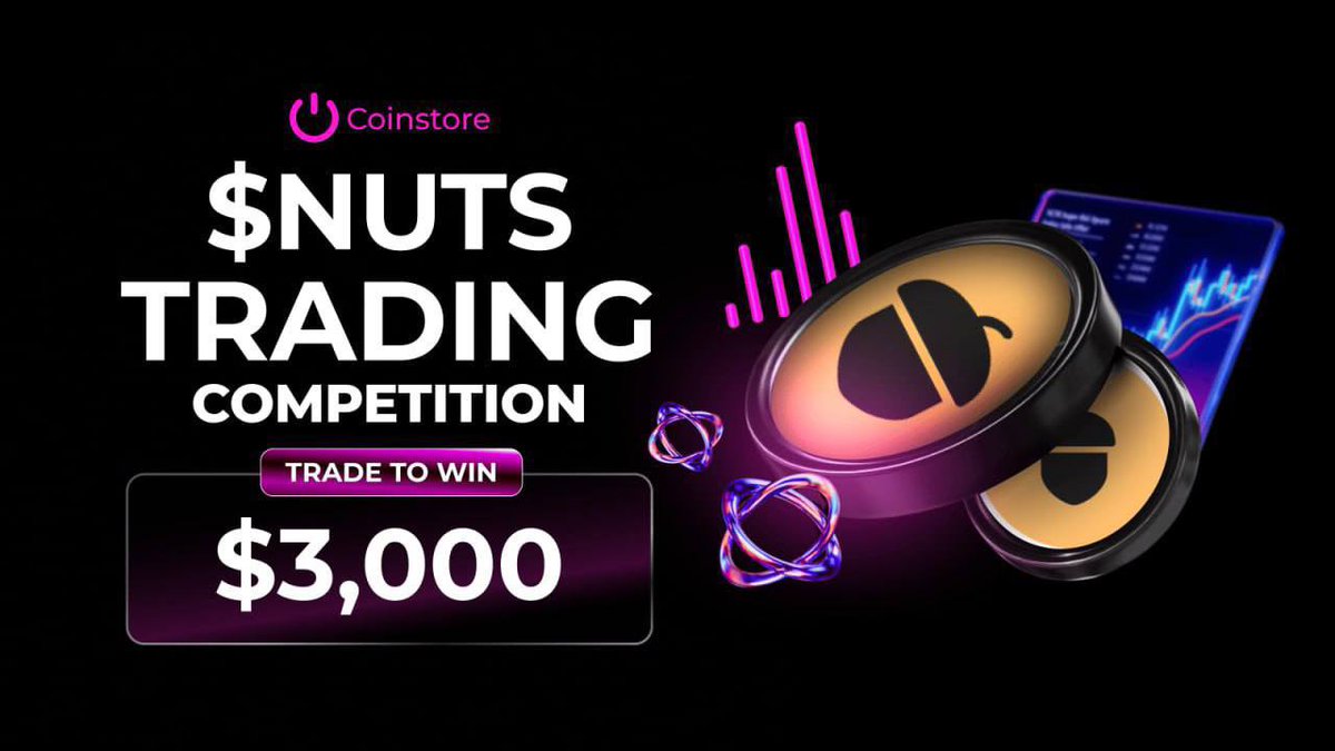 The $NUTS Trading Contest launches with <a href="/squirrel_wallet/">Squirrel Technologies 🥜🐿</a> and <a href="/CoinstoreExc/">Coinstore</a>! $3000 prize pool is live. Compete September 26–October 3.

Enter now: coinstore.com/#/trading_cont…

#NUTS #Giveaway #WinUSDT