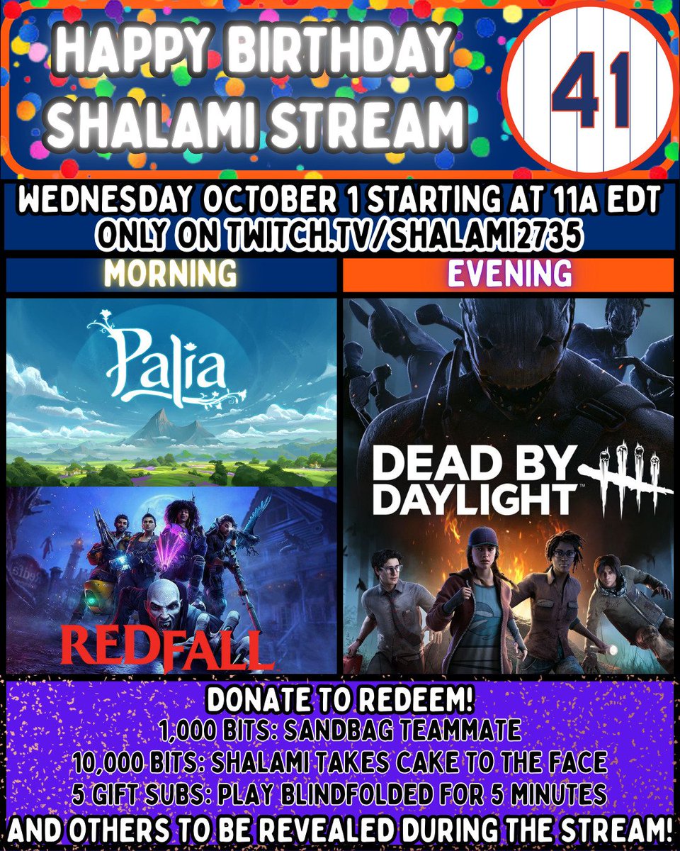 Birthday Stream info starts this Wednesday have a great start your week much love