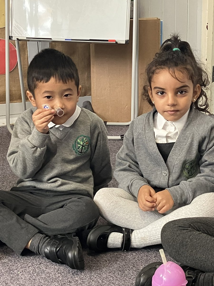 ManorParkSchSM1's tweet image. Today Year 1 have had a great time exploring their senses! We closed our eyes and listened to different sounds, and we smelled different scents and tried to guess what they were. Such exciting practical science learning!🧑‍🔬#WeAreLEO #MPPAscience