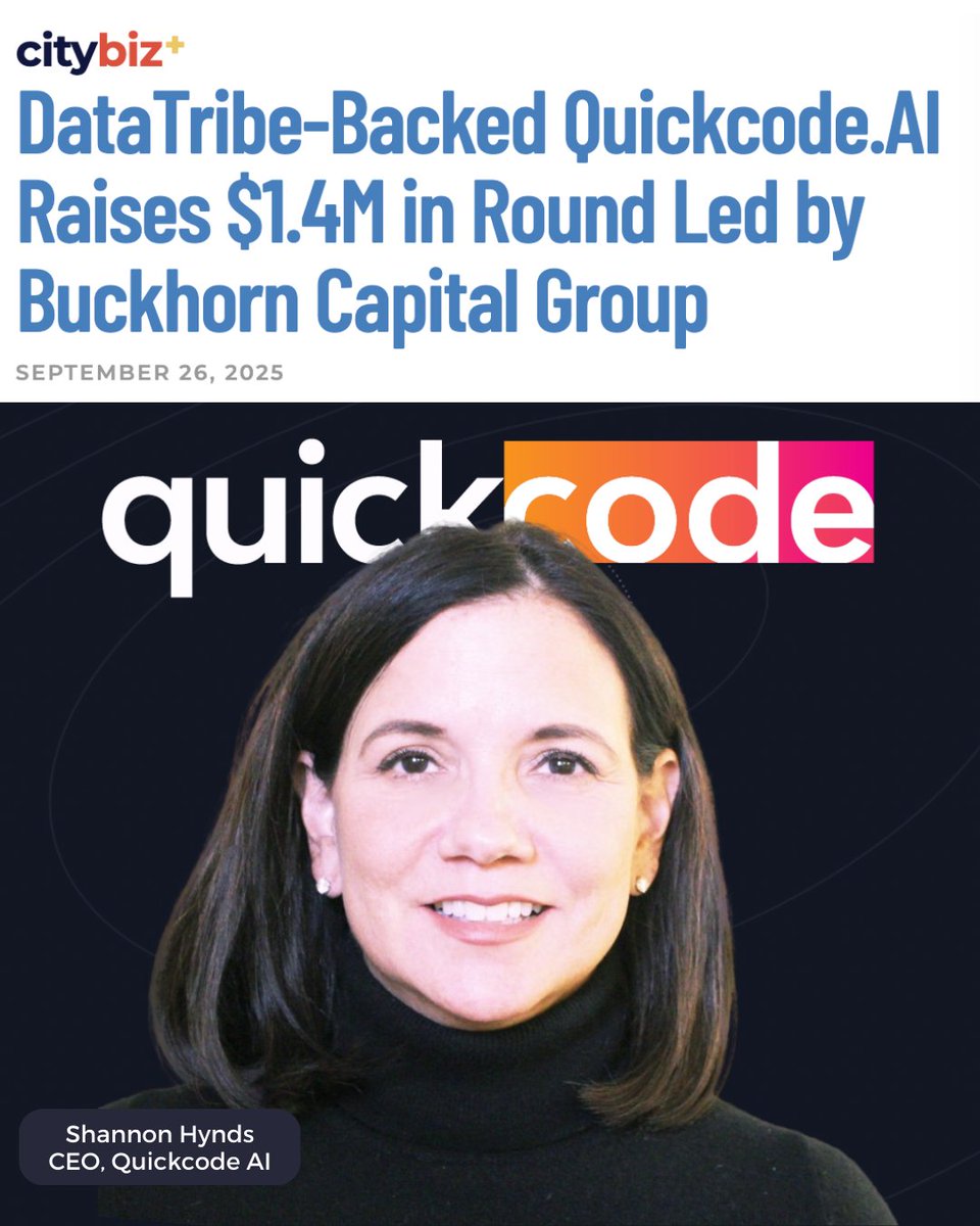 PS27Ventures's tweet image. PS27 portfolio company, @QuickCodeAI, which runs an AI-powered platform to help companies comply with trade rules and tariffs, has closed a $1.4 million funding round led by Buckhorn Capital Group. citybiz.co/article/750798… #THINKBIGstartsmall #QuickcodeAI
