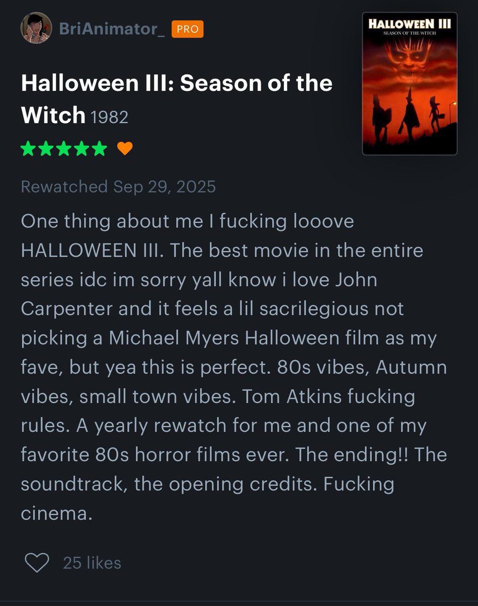The people who get it get it… My ★★★★★ review of Halloween III: Season of the Witch on <a href="/letterboxd/">Letterboxd</a>: boxd.it/bdpmg1