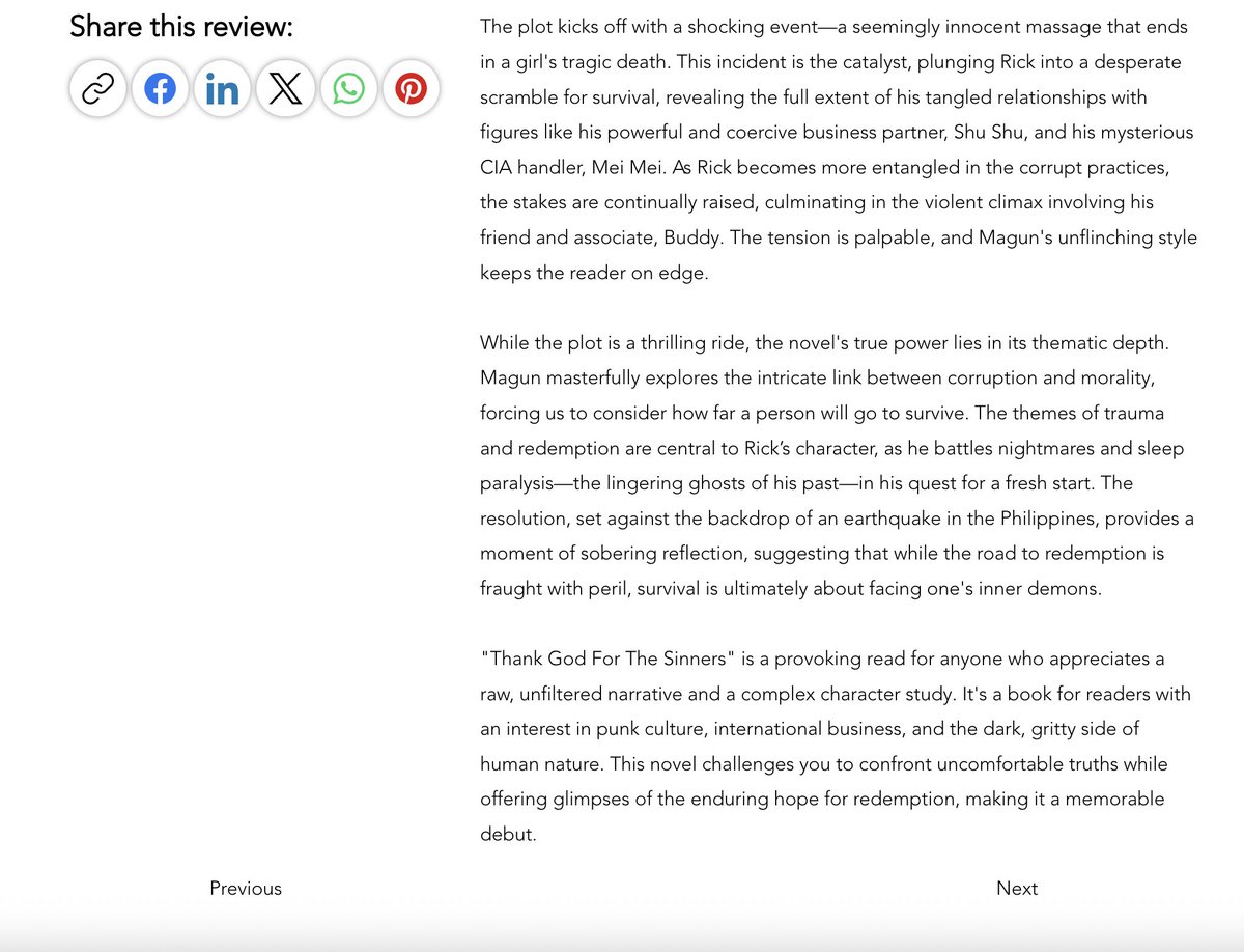 EricMagunAuthor's tweet photo. Check out my Falcon book review, a raw and Unflinching Look at Sin and Redemption! 

#ThankGodForTheSinners #EricMagun 
#PsychologicalThriller #DarkFiction #ThrillerBooks #CrimeFiction https://t.co/g6tWbPLWIK
