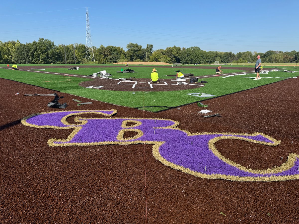 Progress on the Cadet Park Sports Complex is rolling along. 

The drone photo is from late last week before soccer lines went down.

The close-up shot with the CBC logo is from this morning and shows some of the soccer lines.

#MenforTomorrow #BrothersforLife #CBC175