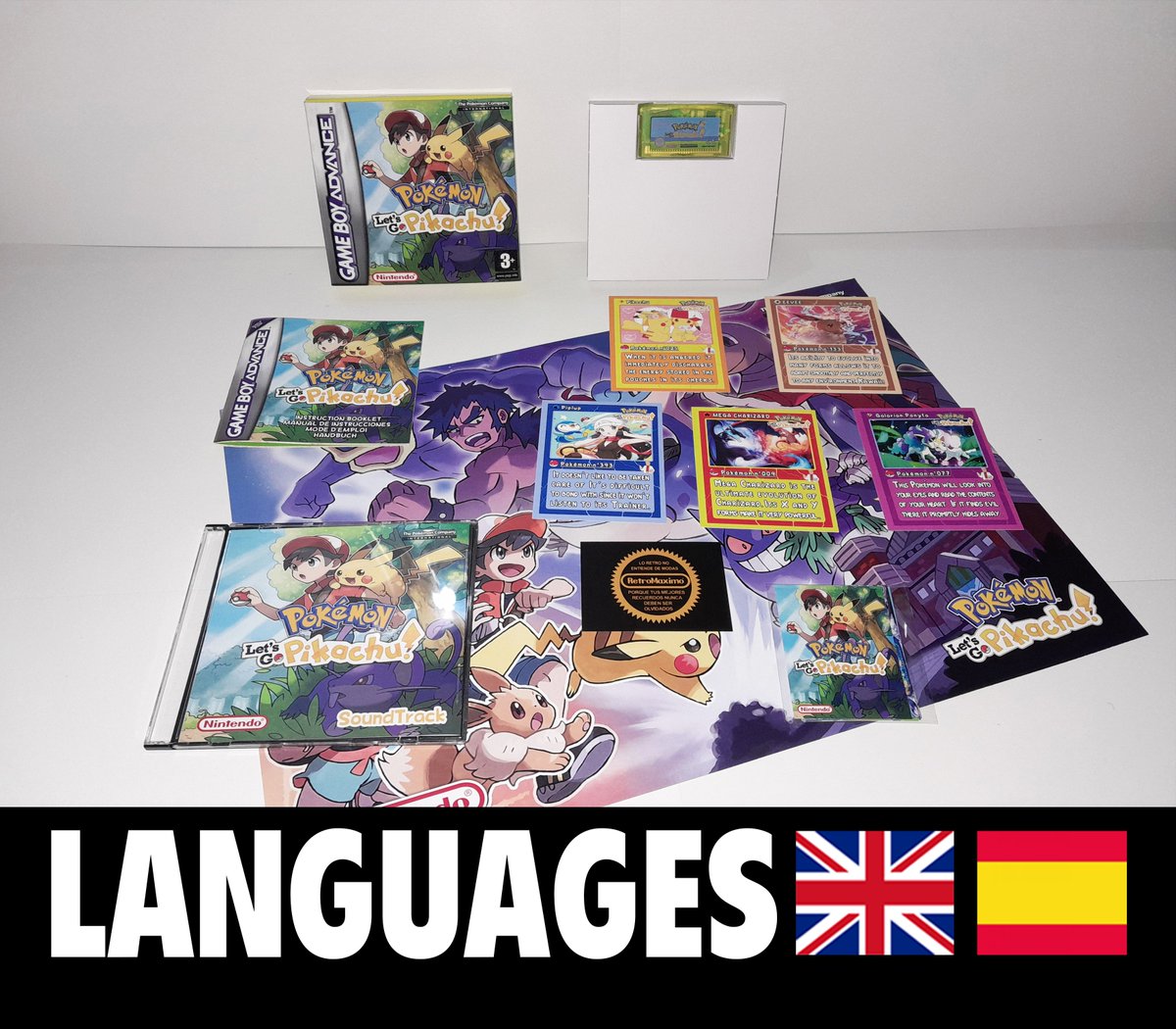 MaximoRetro's tweet photo. Pokémon Let's Go Pikachu! para Game Boy Advance con textos en español o ingles en el cartucho. Disfruta de esta maravillosa edición del mejor FanGame de Pokemon de Kanto.  

 Cómprala aquí:  https://t.co/XD95ZxkulU

#Pokemon  #GameBoy #GBA #retrogames #Retro #gameboyadvance https://t.co/k7xAymXw9L