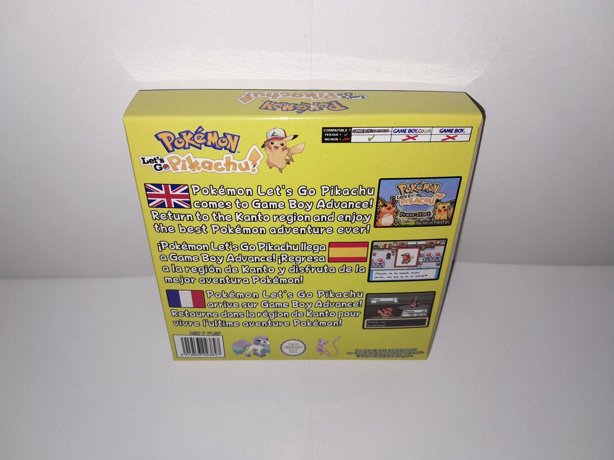 MaximoRetro's tweet photo. Pokémon Let's Go Pikachu! para Game Boy Advance con textos en español o ingles en el cartucho. Disfruta de esta maravillosa edición del mejor FanGame de Pokemon de Kanto.  

 Cómprala aquí:  https://t.co/XD95ZxkulU

#Pokemon  #GameBoy #GBA #retrogames #Retro #gameboyadvance https://t.co/k7xAymXw9L