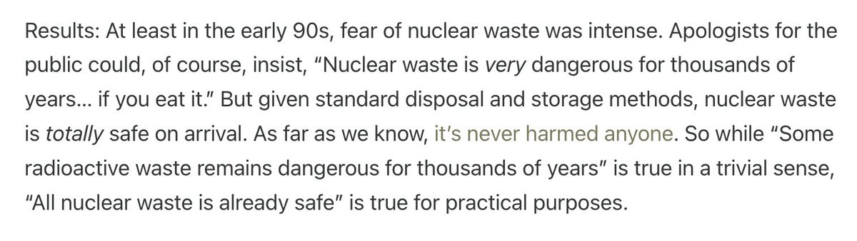 This was a good post and you should read it. But a nitpick:

The problem is the question, not the public, and calling it "trivial" vs "practical" is unfair. The danger from spent fuel is a solved problem, but it's totally reasonable to call it "dangerous" (tho perhaps not 'very')