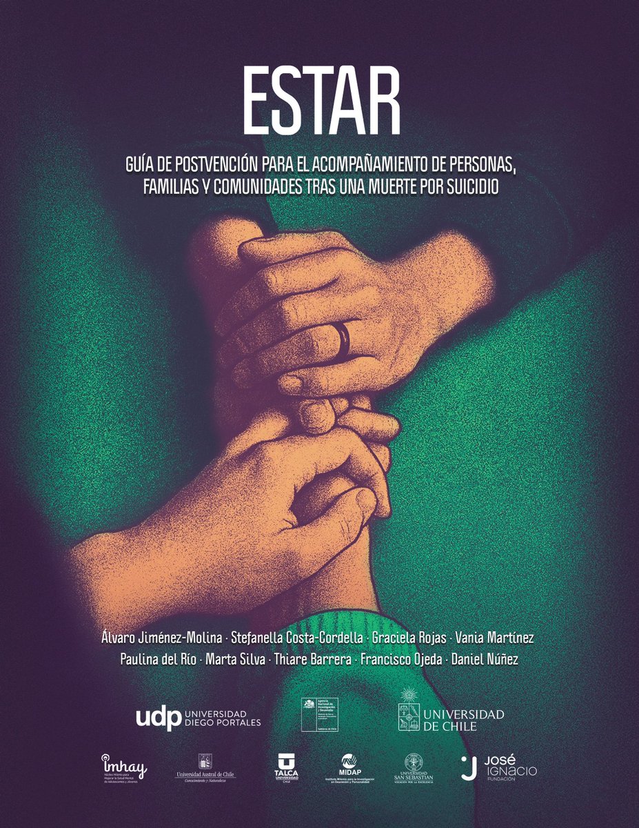 Les compartimos esta guía de postvención del suicidio, elaborada con participación de académicos de nuestra universidad.

La guía entrega orientaciones para acompañar a personas, familias e instituciones tras una muerte por suicidio.

Descárgala gratis:  bit.ly/guiapostvencio…