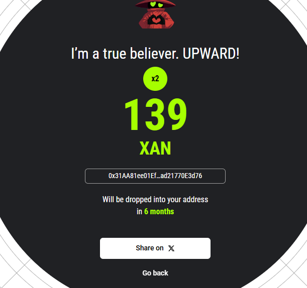 $XAN is live and I just claimed my <a href="/anoma/">Anoma</a> airdrop. Upward! claim.anoma.foundation 

I'm fknn Rich now. 

Will get Billions after 6 month. 

Thanks for playing.