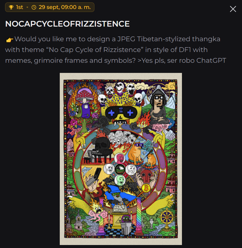 ty, frens for your votes n support

NOCAPCYCLEOFRIZZISTENCE
SZN 13 6529 meme card
LFG 🫂❤️