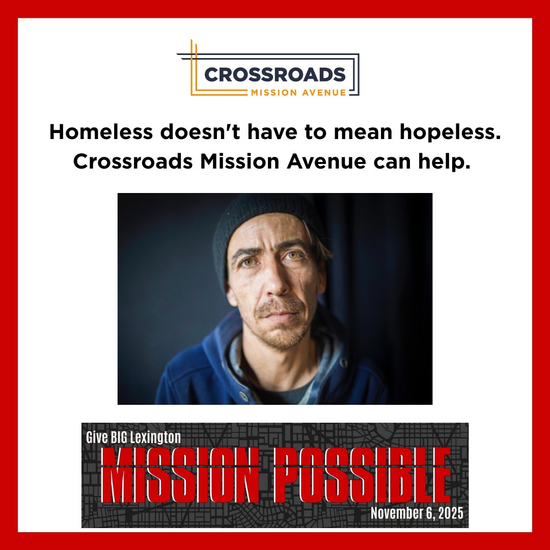 Xroadsshelter's tweet image. GIVE TODAY and help bring homeless services to Lexington through GiveBIGLexington at givebiglexington.org/story/Crossroa… #CrossroadsMissionAvenue #GiveBigLexington #Givenow