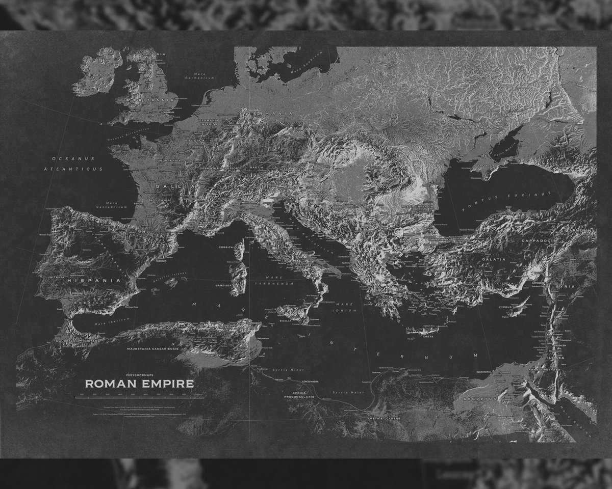 verygoodmaps's tweet image. I wanted to make something to decorate my own walls so I developed a specific style. I will call it 'Yellow Pages-style'. I also made an inverted and desaturated version that also pleases me very much. And they will look great as 100x70 cm posters. #rome #empire #cartography
