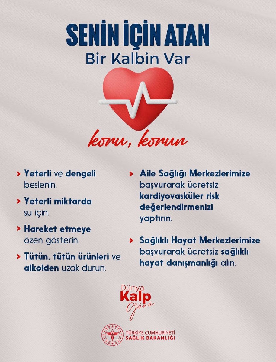 HadimDh42's tweet photo. Kalbinize iyi bakmanın önemini unutmayın. Çünkü sağlıklı yaşam, güçlü bir kalbin anahtarıdır. Sağlıklı bir kalple, hayatın ritmine ayak uydurun!❤️❤️

#DünyaKalpGünü #RitmiKaçırma #HareketeGeç https://t.co/ZgDrGsfCk0