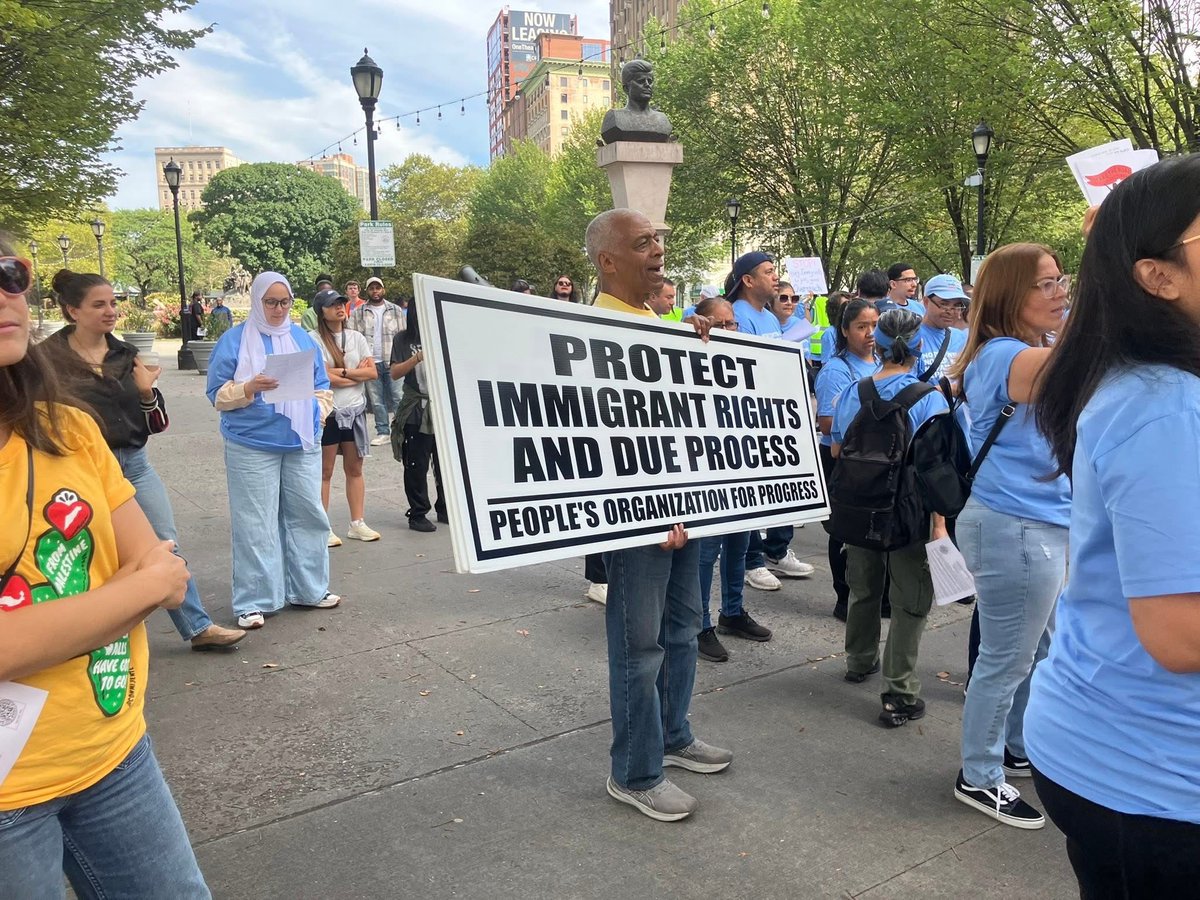 NJCitizenAction's tweet image. Today, New Jersey Citizen Action stood with Make the Road Action New Jersey and other partner orgs to demand that Palantir leave our state. Corps should not profit from unconstitutional, anti-immigrant policies that harm our communities.