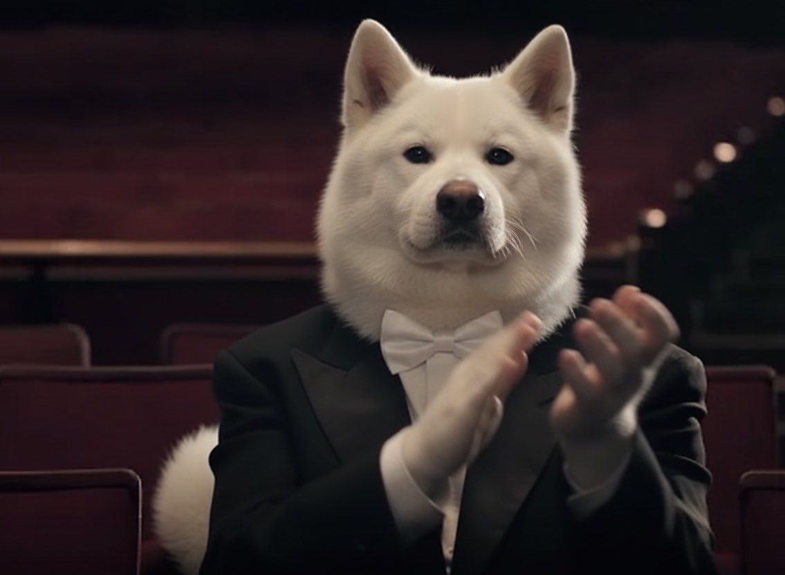 コインベース公式犬ラッセルのミーム