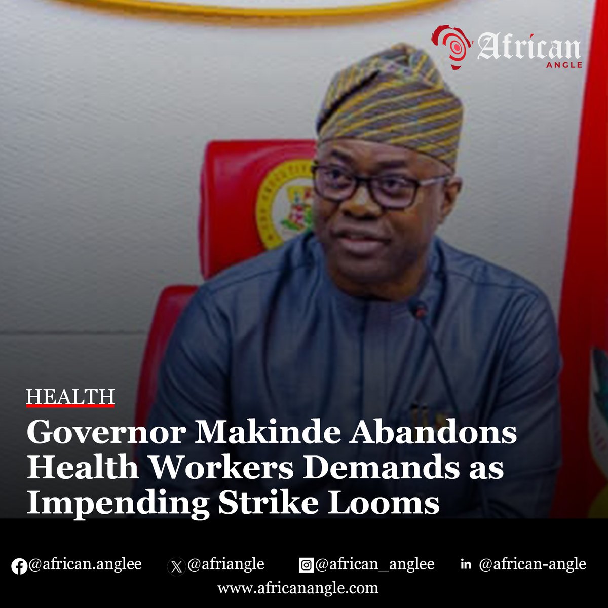 But as the Governor <a href="/seyiamakinde/">Seyi Makinde</a> prepared for coronation, doctors in the state released a statement, giving an imminent strike action by October 2, 2025, over unattended demands. <a href="/Enoch_oyedibu_/">Enoch Oyedibu</a> 
africanangle.com/makinde-abando…