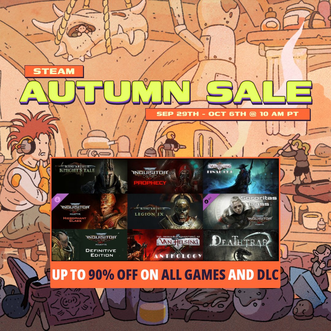 We have officially left summer behind, but here's the silver lining: the annual Steam Autumn Sale has already started!
All of our games and DLC are available at up to 90% off!
More details: neocoregames.com/en/community/h…