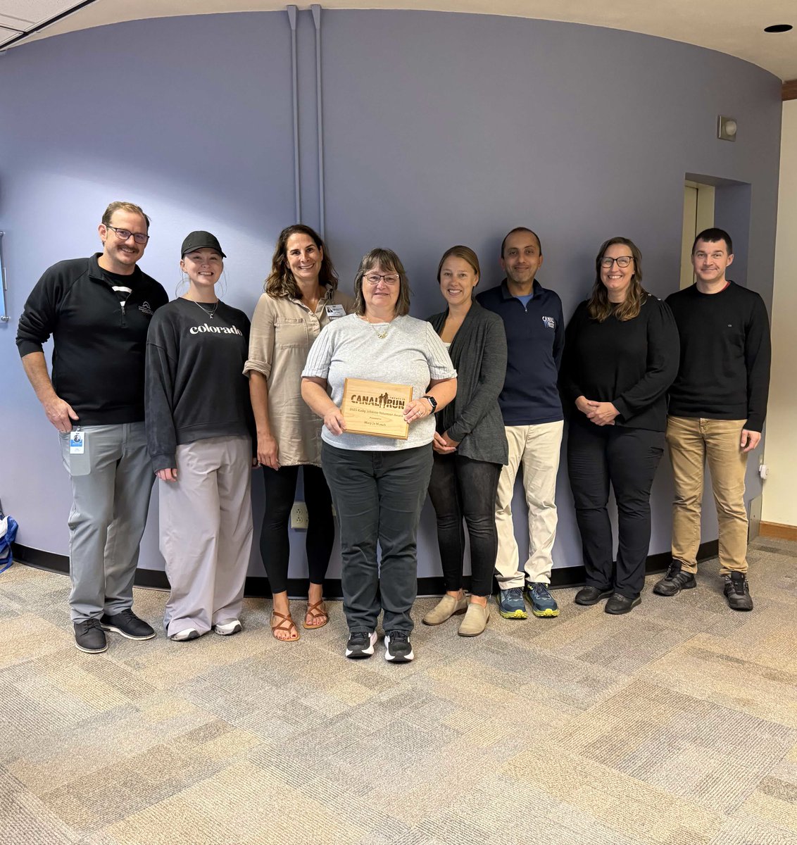 CanalRun's tweet image. Presenting our 2025 Kathy Johnson Volunteer Award winner - Mary Jo Munch!!
Mary Jo has been a dependable volunteer for our race for more than a decade helping on Friday afternoon at bib pickup and at the Church of the Resurrection every Saturday morning. Thank you, Mary Jo, f...!