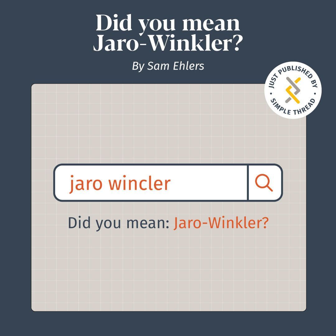 simple_thread's tweet image. In our latest blog post, “Did you mean Jaro-Winkler?”, we explore why exact string comparisons often fall short in the real world — where typos, inconsistent formatting, and user input are rarely perfect. buff.ly/FiPEaOX
…this is a technique worth adding to your toolkit
