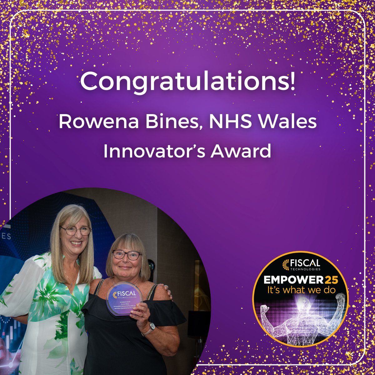 FISCALTec's tweet image. Celebrating Innovation and Impact!

We are delighted to announce Rowena Bines from NHS Wales as the winner of the Innovator’s Award at FISCAL Technologies’ customer forum, EMPOWER!

#EMPOWER2025 #FinanceInnovation #AccountsPayable