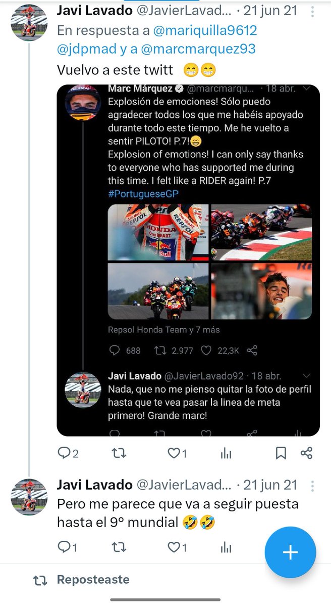 JavierLavado92's tweet photo. @marcmarquez93
@jdpmad
@mariquilla9612
Toca cambiarla ya, no? 😅 https://t.co/fS7n4Xmt1O