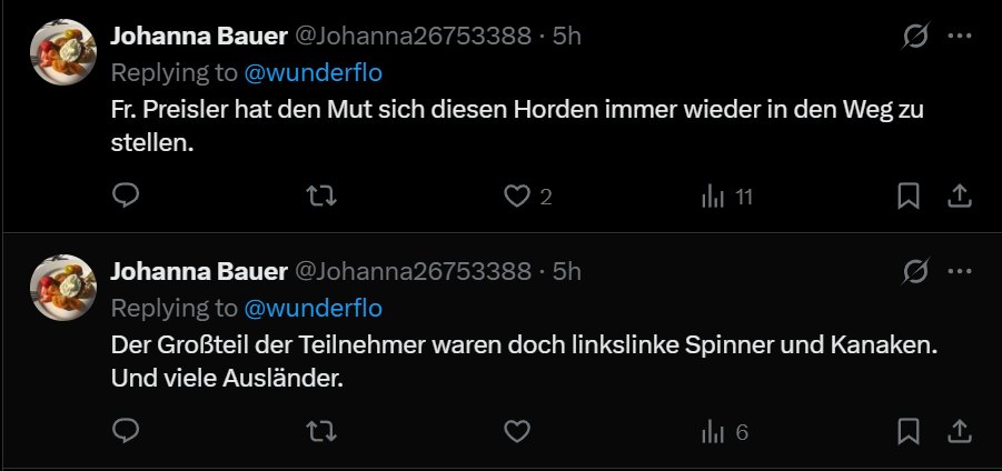 Darf ich vorstellen? Israel- und Preisler-Fan. Garantiert keine Rassistin.
(selbstverständlich jetzt geblockt)