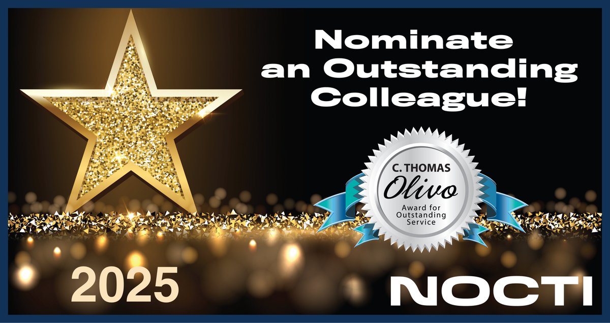 Who’s YOUR Champion? Nominate them for NOCTI’s Olivo Award—one of NOCTI’s highest honors, celebrating leaders who advance equity, drive instructional change, and unite educators, policymakers, and industry. Nominations close soon—don’t miss it! 
nocti.org/wp-content/upl…