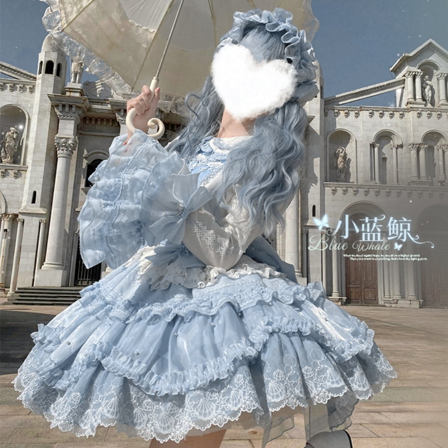 ロリータワンピセット　ブルー 6000870718T.jpg