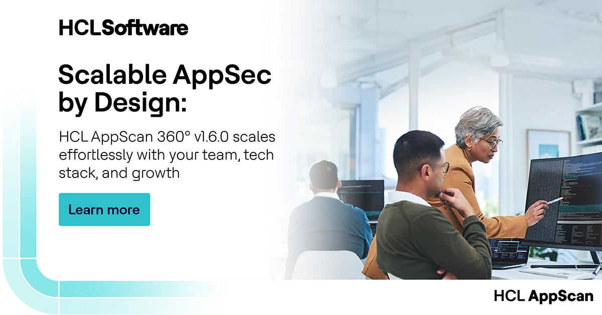 AppScanHCL's tweet image. At #HCLAppScan, we’re exploring what it means to create #ApplicationSecurity practices that truly align with modern development—where testing isn’t a bottleneck, but a natural part of building.
Learn more about this approach: hclsw.co/hzzzzy

#HCLSoftware #AppSec