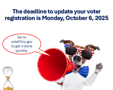 You can register on a paper form and get it to us as soon as possible or you can register or update online to save time. #voterRegistration #ohioSOS #LakeCountyOhio