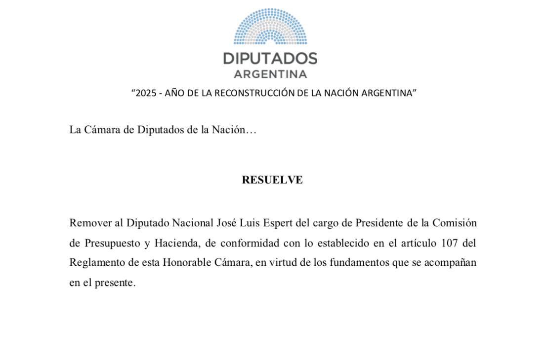 NO PODEMOS DEBATIR EL PRESUPUESTO CON UN DIPUTADO VINCULADO AL NARCOTRÁFICO.

En julio pedimos la remoción de José Luis Espert de la presidencia de la Comisión de Presupuesto y Hacienda porque utilizó ese lugar para bloquear el debate de proyectos claves para el pueblo argentino.