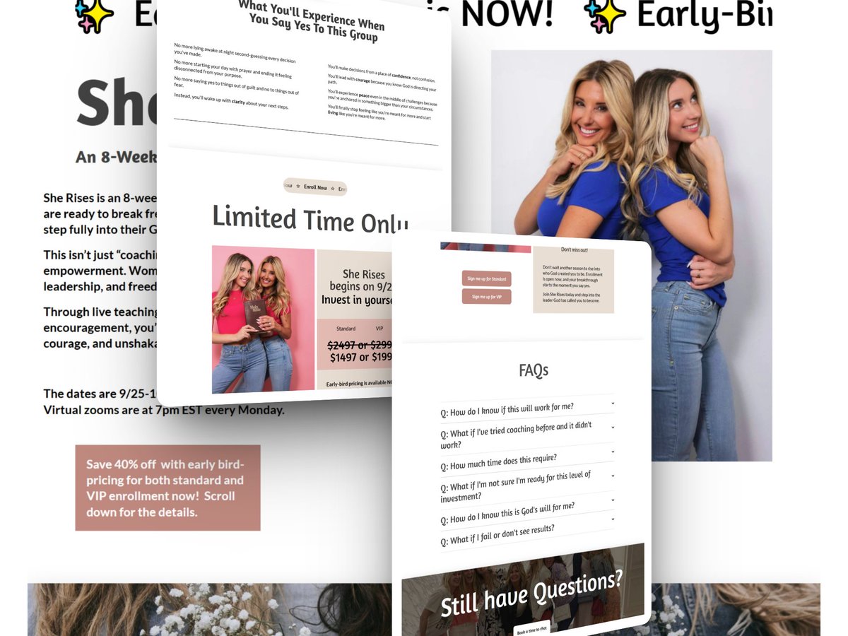 PascalTechy0661's tweet image. Just launched a new website project
“She Rises” an 8-week empowerment program for women in faith &amp;amp; leadership.
A website is more than design. It’s a tool to inspire, build trust &amp;amp; drive action.
Every business owner deserves a platform that speaks for their brand.
#WebDesign #UX