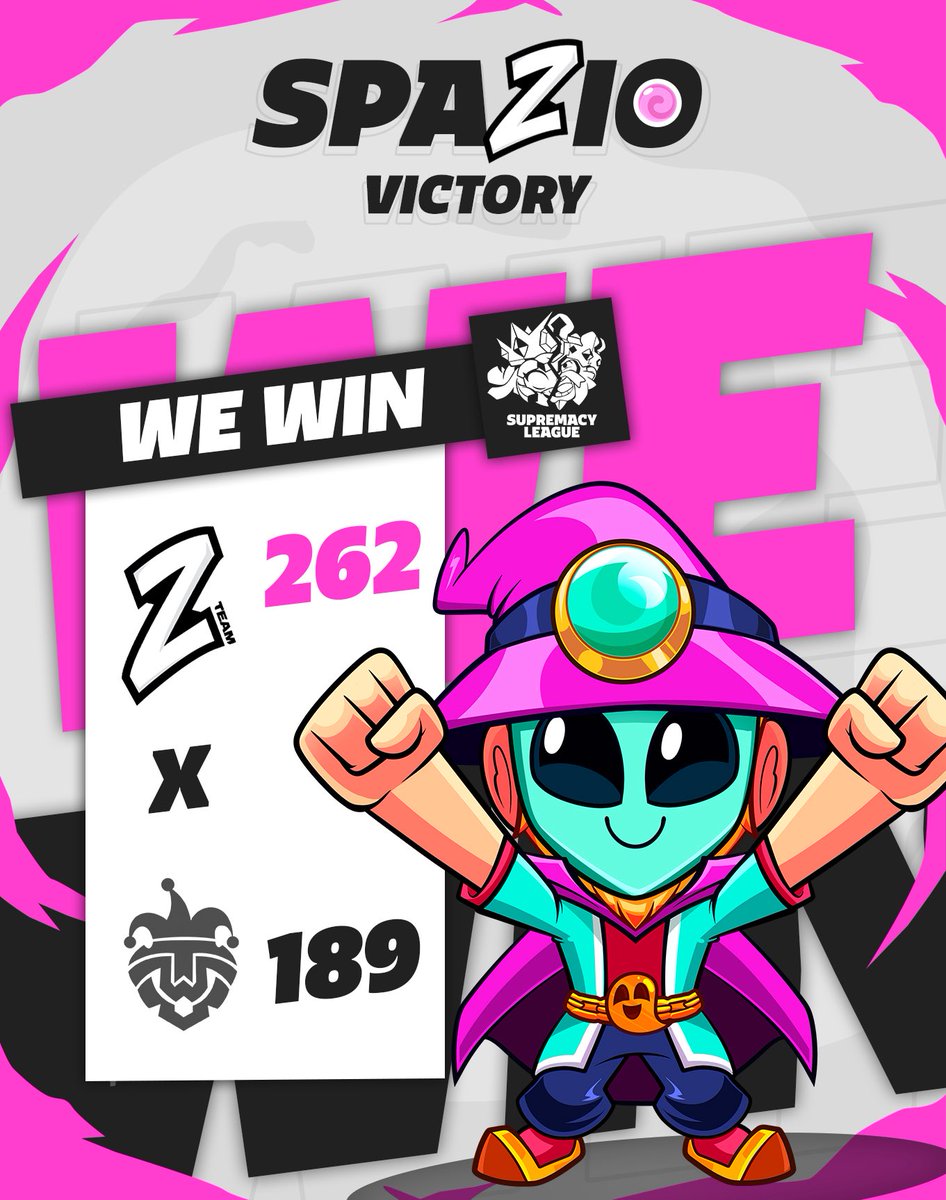 Victoria 👾

Ayer logramos nuestra 3ra Victoria en la <a href="/CR_Supremacy/">Supremacy League</a> 🆚 <a href="/VerwirrtGaming/">Verwirrt? Gaming</a> good game!

Felicidades a nuestros Humanos, demostraron todo en la arena. 

💀: 23 kills 
💢: 262 Puntos 
🌟: ( 11 ) <a href="/HedisSB/">Spz | Hedis</a> 

#SpazioTeam