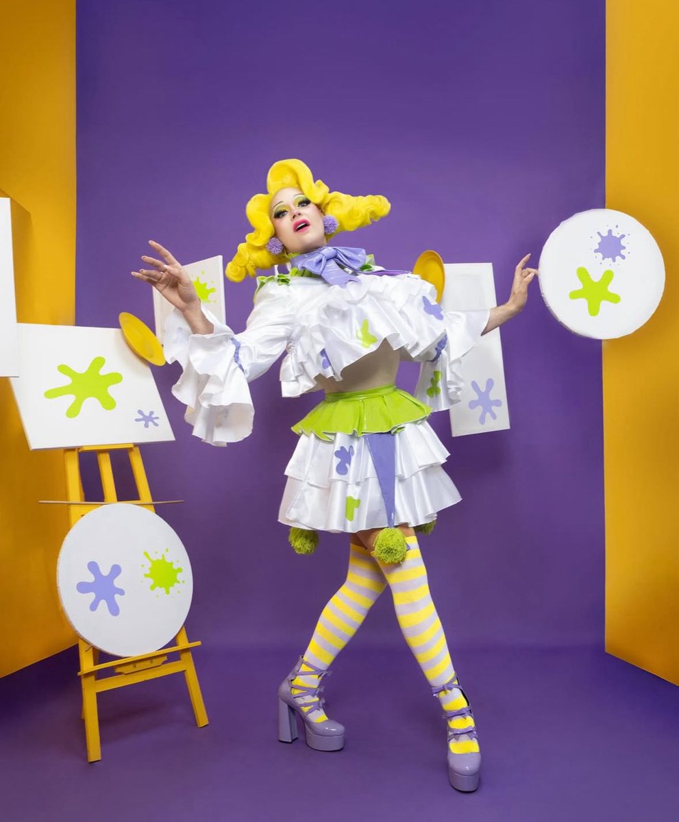 Margarita Kalifata looks vibrant in her Talent Show look for Drag Race España.